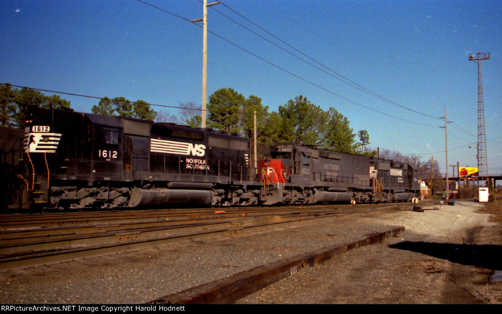NS 1612 trails an SP unit on a northbound train